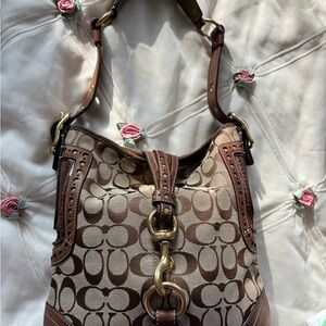 Vintage Coach Hampton Signature Hobo Bag